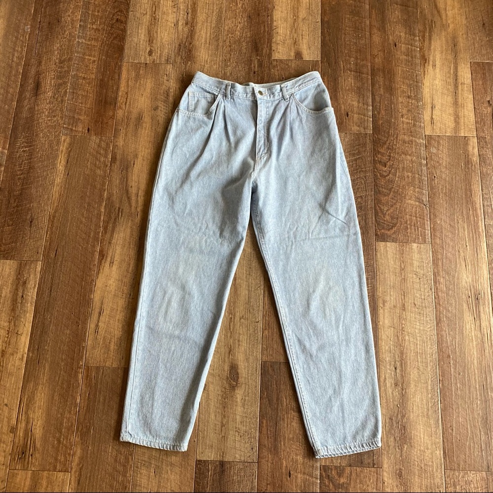 Vintage Lee pleated tapered railroad jeans size 16